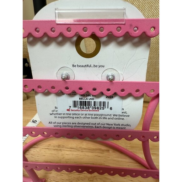 Earrings, Silver Tone, Recycled, Casual, Classic, Streetwear, Minimal, Hammered - Picture 2 of 9